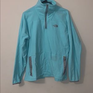 north face half zip pull over